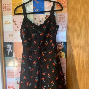 Cherry print mini sundress